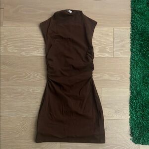 Reformation mini Brown dress. Perfectly define waist line. Size small